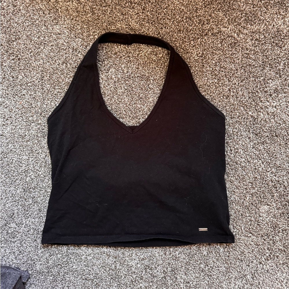 Black cropped top from hollister size XL
